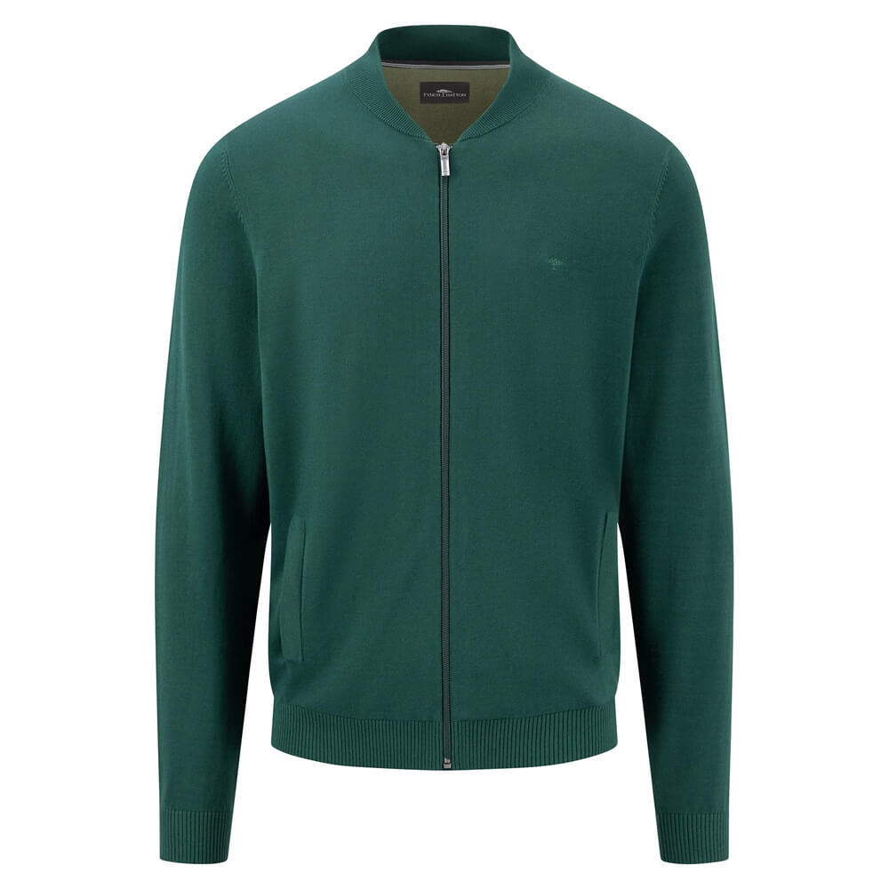 Fynch Hatton Cardigan Zip Fine Knit